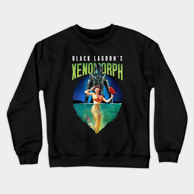 xenomorph lagoon Crewneck Sweatshirt by Trazzo